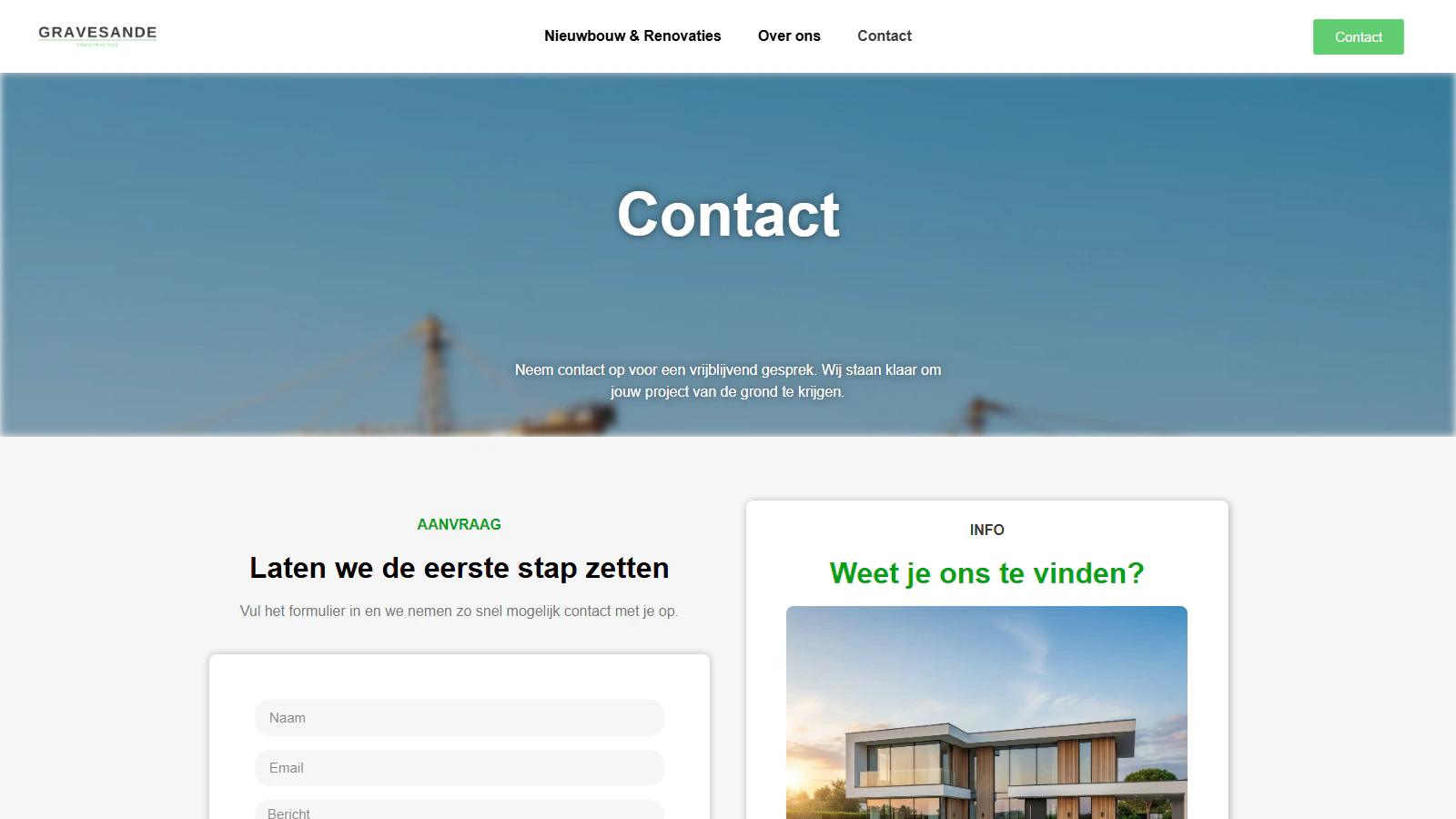 Screenshot of blueprint template website