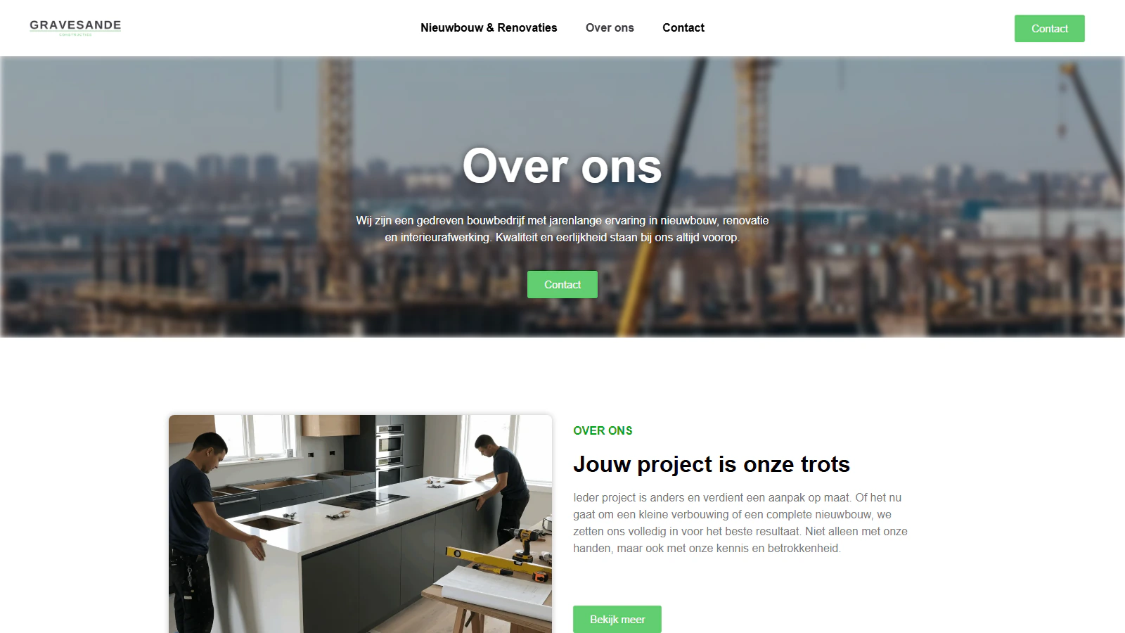 Screenshot professional foundation blueprint website