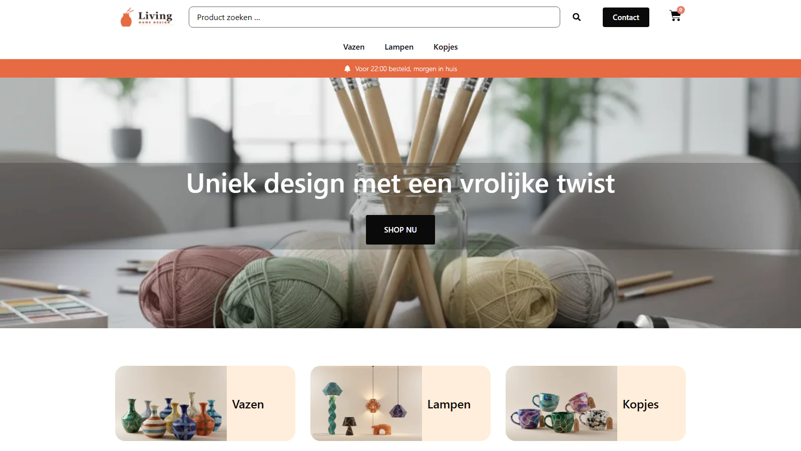 Screenshot webshop starter blueprint website