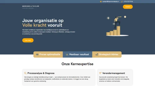 Screenshot onepager executive blueprint website