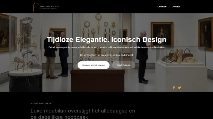 Screenshot onepager noir blueprint website