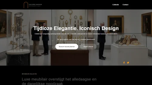 Screenshot onepager noir blueprint website