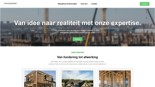 Screenshot professional foundation blueprint website