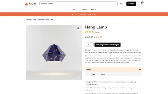 Screenshot webshop starter blueprint website