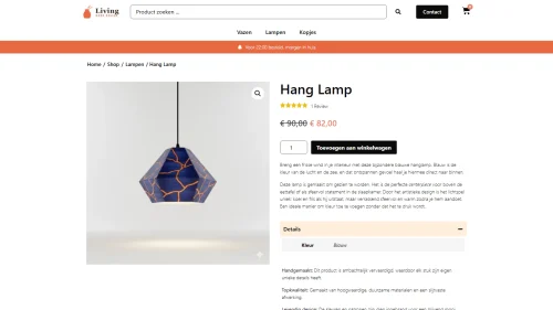Screenshot webshop starter blueprint website